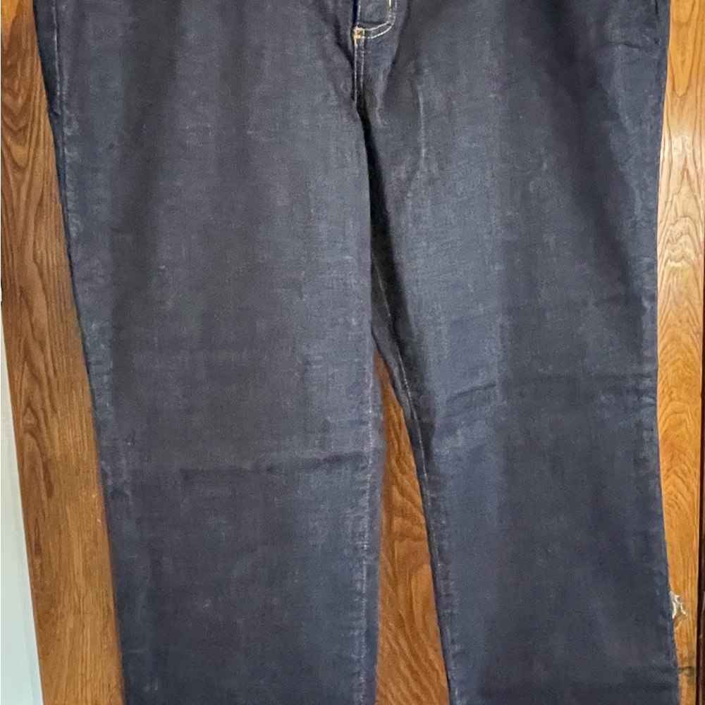 St. Johns Bay Women’s Dark Wash Mid-Rise Straight Leg Stretch Jeans Size 20 Long